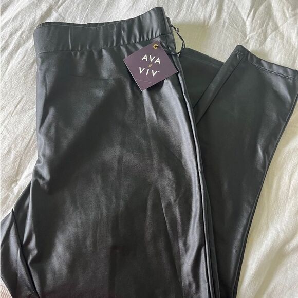 [ava & viv] faux leather leggings - Picture 2 of 3